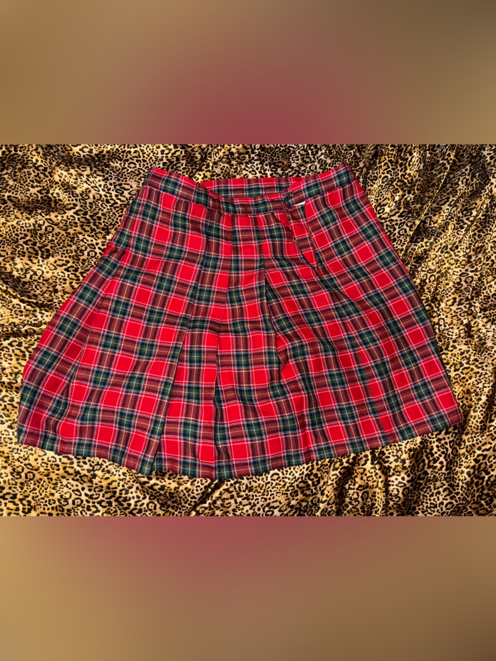 Duck Head Red & Green Tartan Circle Skirt